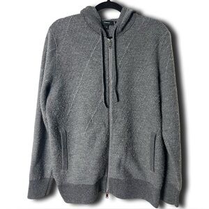 Theory - Men’s Gunter FZ Everwool Hoodie Zip Jacket Gray Wool Blend – Sz M